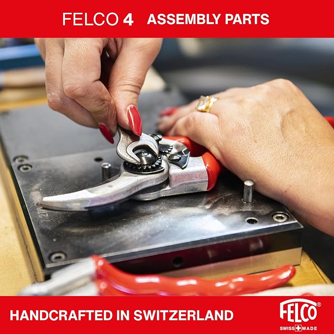Felco F4 Pruning Shears – 9.25" Swiss-Made Garden Clippers for Pruning | Hand Pruners for Gardening | Garden Tool Cutter with Precision Bypass Blade, Aluminum Body, Replaceable Parts, Nut/Bolt Model