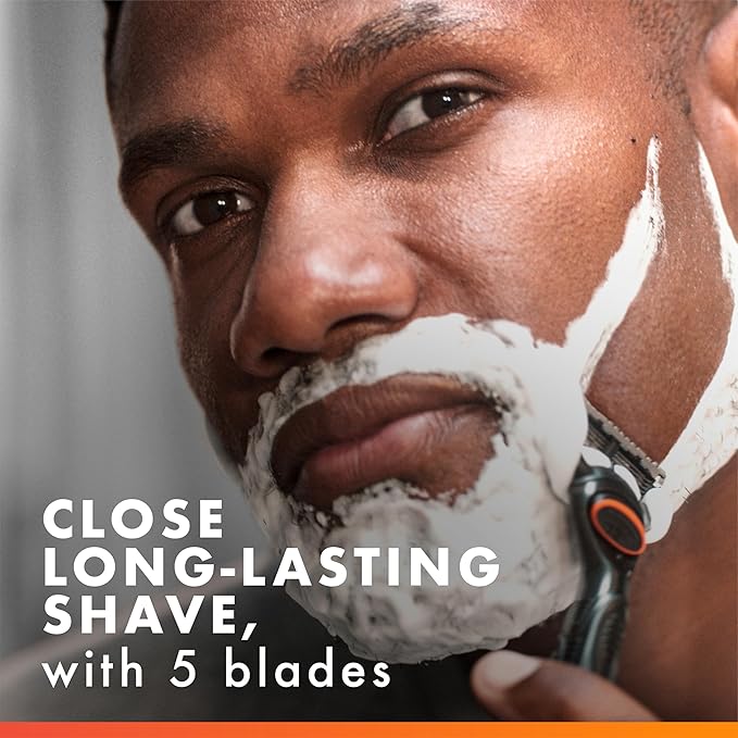 Gillette Fusion5 Power 5-Blade Razor Blade Refills for Men with Precision Trimmer, 10 Count