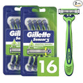 Gillette Sensor3 Sensitive Disposable Razors for Men, Enhanced Lubrastrip Glides Easily Over Your Skin, 8 Count (Pack of 2)