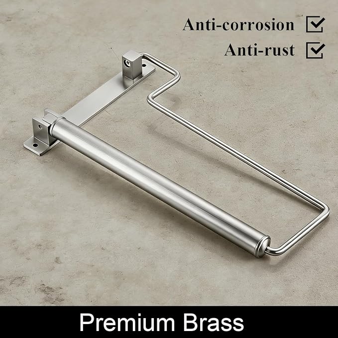 NEWRAIN Clothes Drying Rack, Laundry Racks for Drying Clothes, Wall Mounted Swing Arm Clothes Hanger for Laundry Room, Garage, Indoor & Outdoor Use,Brushed Nickel