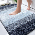 OLANLY Bathroom Rugs Mat 34x21, Extra Soft Absorbent Microfiber Bath Rugs, Rubber Backing, Quick Dry, Machine Washable Bath Mats for Bathroom Floor, Tub and Shower, Home Decor Accessories, Navy Blue