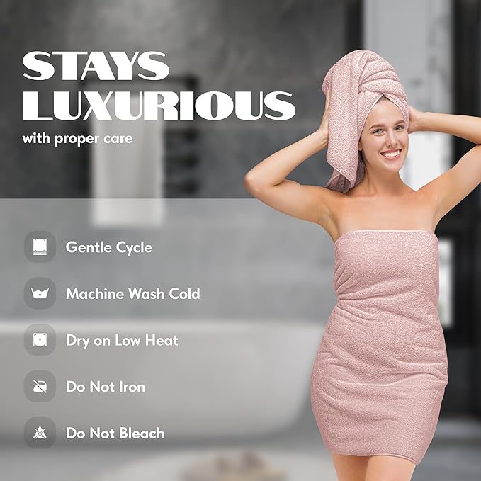 White Classic Luxury Soft Bath Sheet Towels - 650 GSM Cotton Luxury Towels Extra Large 35x70 | Highly Absorbent and Quick Dry | Hotel Quality, Pink, 2 Pack