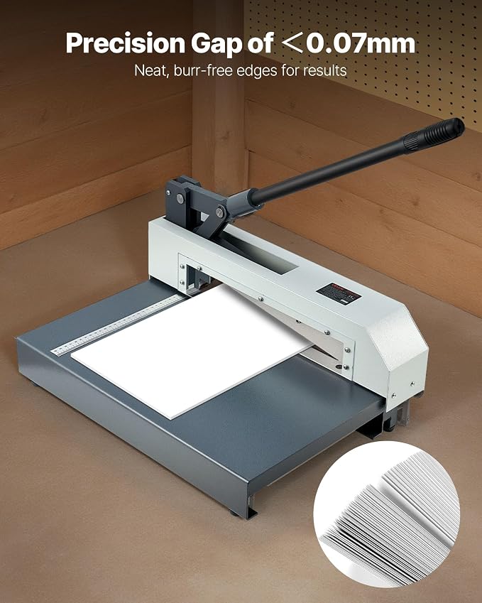 VEVOR Guillotine Sheet Metal Shear, 12 in Manual Hand Plate Shear, Heavy Duty Metal Plate Cutter Tool, with Solid Steel Frame, High Precision, for Cutting PCB Boards, Aluminum, Steel, Copper, Plastic