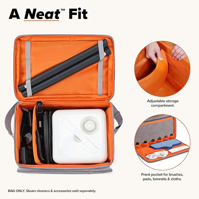 Dupray The Awesome Bag - Storage Bag for Neat Steam Cleaner | Adjustable storage & carrying case for portable steam cleaner, durable with shoulder strap and top handle