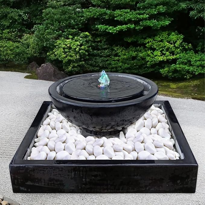 FANTIAN 20 lbs White Pebbles for Landscaping, River Rocks for Plants Indoor | White Landscape Rocks, Decorative Stones for Planters Outdoor Garden Backyard Aquarium Vase Filler and Bird Bath