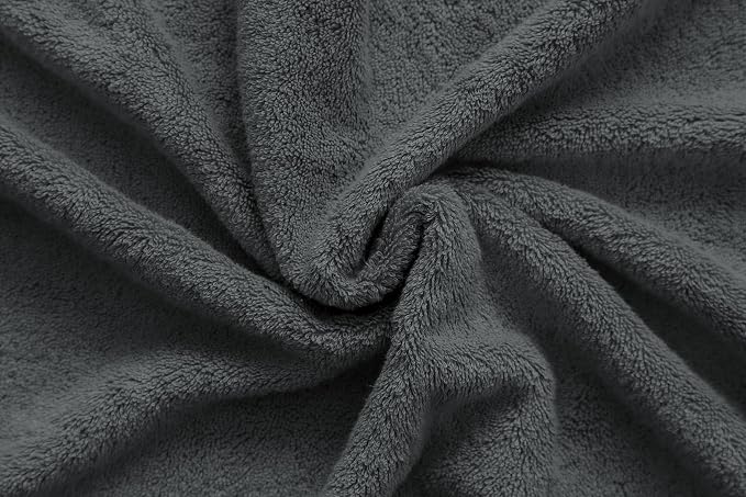 American Veteran Towel, 100% Cotton Turkish Bath Towels for Bathroom 4 Pack, 27x54 Extra Large Premium Soft Drying Bathroom Towels, Dark Gray