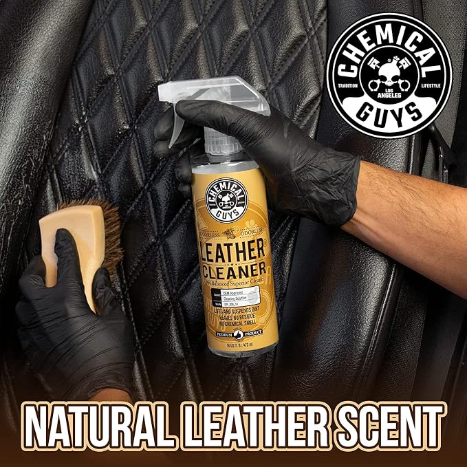 Chemical Guys, Leather Cleaner, Conditioner & Total Interior Bundle, 16 oz | Leather cleaner and conditioner plus Total Interior for seats, dashboards and trim, a full interior care set