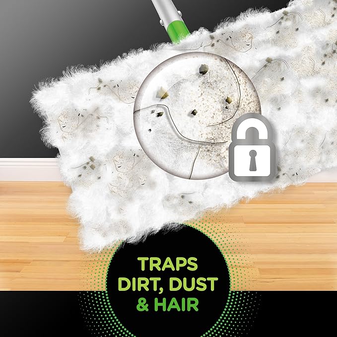 Swiffer Sweeper Heavy Duty Dry Multi-Surface Cloth Refills for Floor Sweeping and Cleaning, Unscented, 32 Count