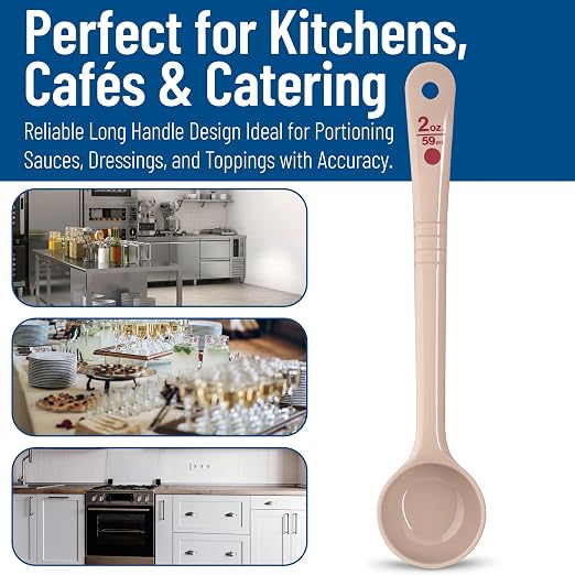 Carlisle FoodService Products Long Handle Measuring Spoon 2 Ounces Beige - (Pack of 12)