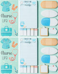 Xqumoi 2 Pack Nurse Sticky Note for School Office Supply Nurse Student Gift | Nurse Sticky Note Set, School Office Supply, Self-Stick Note Pad, Writing Memo Pad, Page Marker, Hospital Medical Nurse Gift