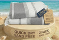 LANE LINEN Beach Towel, 2 Pack Beach Towels Oversized, 39"x71", XL - Ebony | Quick Dry Pool Towels for Adults - Absorbent Sand Free, Vacation Essential - Machine Washable, Travel & Camping, Extra Large