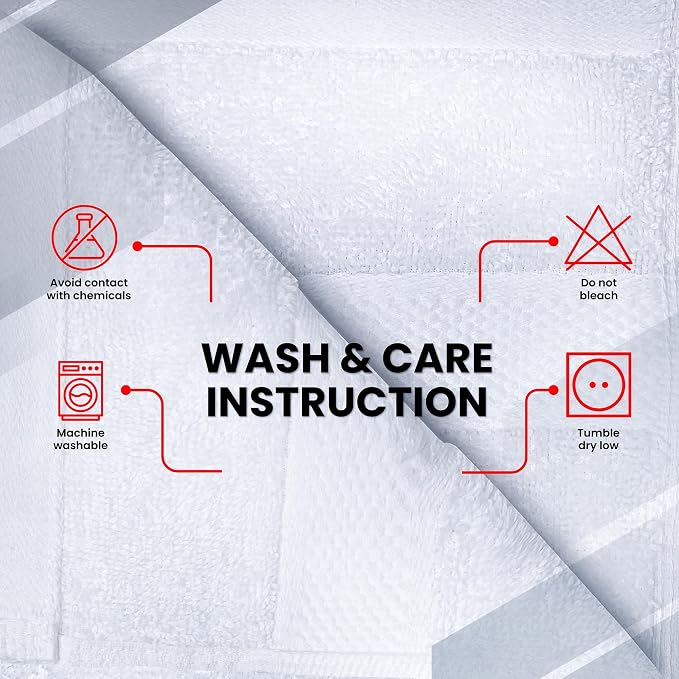 Infinitee Xclusives Luxury Wash Cloths for Showering [13x13] – 100% Cotton Washcloths [Pack of 12], Soft and Absorbent Face Towels for Bathroom Wash Clothes, Gym, and Spa (Brilliant White)