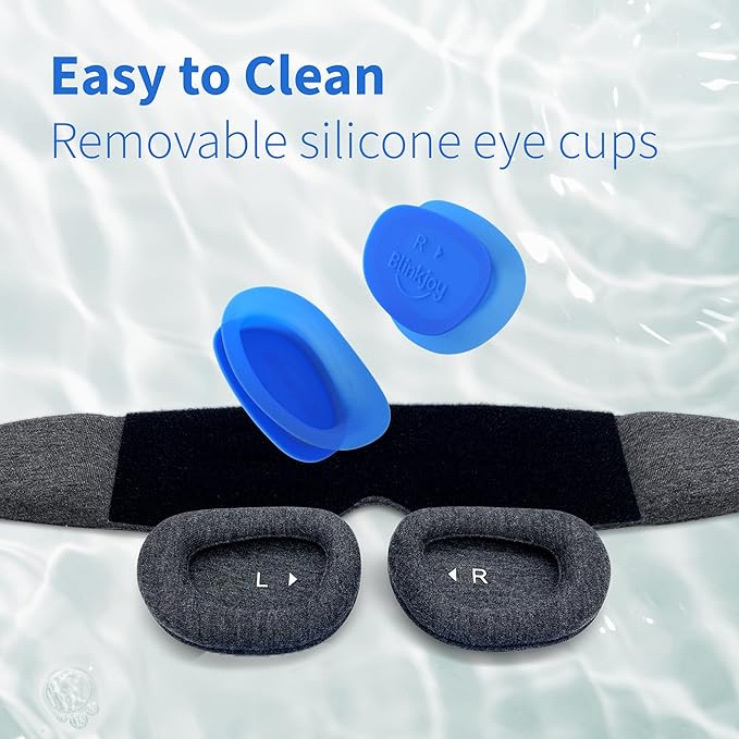 Blinkjoy Hydrating Sleep Mask for Dry Eye Relief – Moisture-Sealing Blackout Eye Mask Protects from Dust & Drafts, Preserves Eye Drops & Ointment, Lightweight (1st Gen)