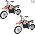 Razor Dirt Rocket Ride On High Torque Motocross Electric Motorcycle Dirt Bike with Speeds up to 17 MPH for Teens and Adults, Orange (2 Pack)