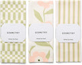GEOMETRY Tea Towels – Spring & Summer Collection – Quick-Dry, Ultra-Absorbent, Reusable Microfiber Kitchen Towels for Drying & Cleaning - Meadowlight - 3 Pack