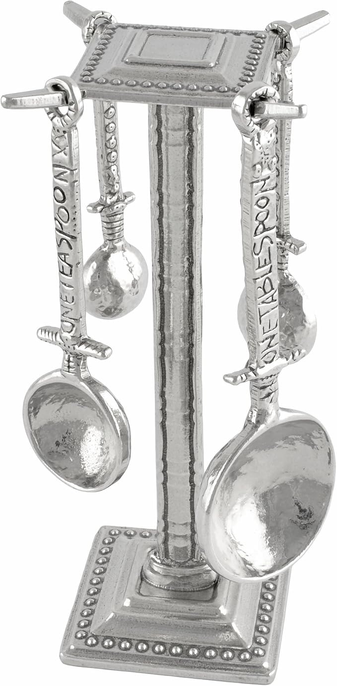 Crosby and Taylor Celtic Pewter Measuring Spoons with Display Post