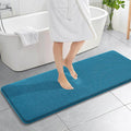 OLANLY Memory Foam Bathroom Runner Rugs 59x20, Long Bath Mats, Peacock Blue | Soft Quick Dry Bath Mats, Non-Slip, Absorbent Machine Washable Mat for Bathroom Floor, Tub and Shower, Home Decor Accessories