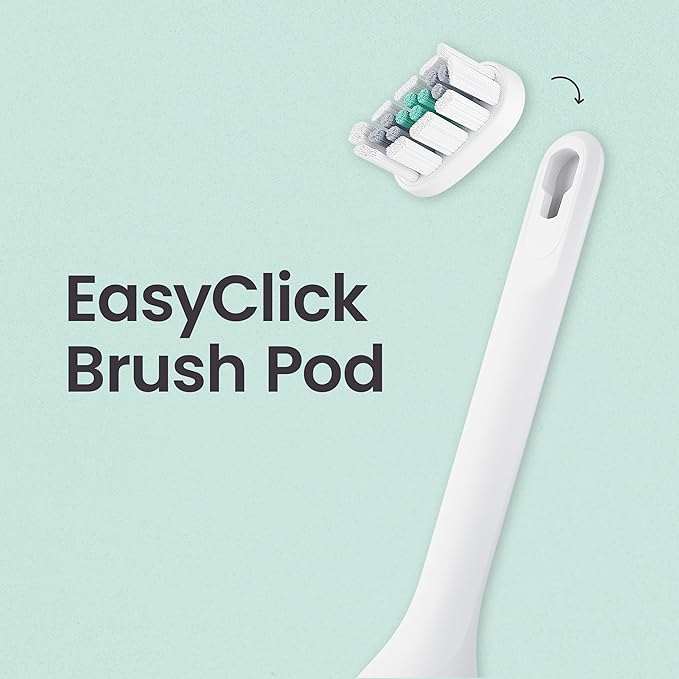 quip Ultra and Ultra Lite EasyClick Brush Pod Refill Heads - 4 Pack - Verified quip Brush Head Refills for Sonic Electric Toothbrushes - Soft Bristles, Compact - Last 3 Months Each - White