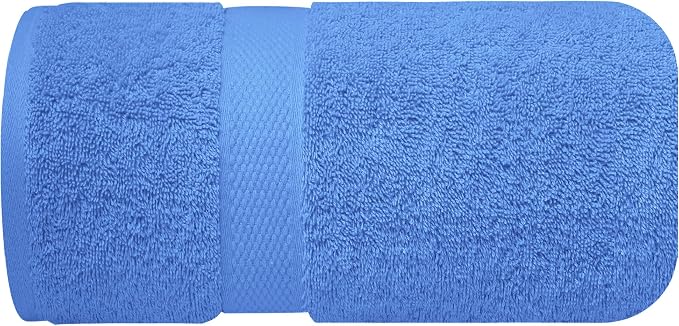 Infinitee Xclusives – Luxury Bath Sheets Towels – 1 Pack 600 GSM (35X70 Inches) – 100% Ring Spun Cotton Large Bath Towels for Bathroom (Eloquent Blue, Bath Sheets - Pack 1)