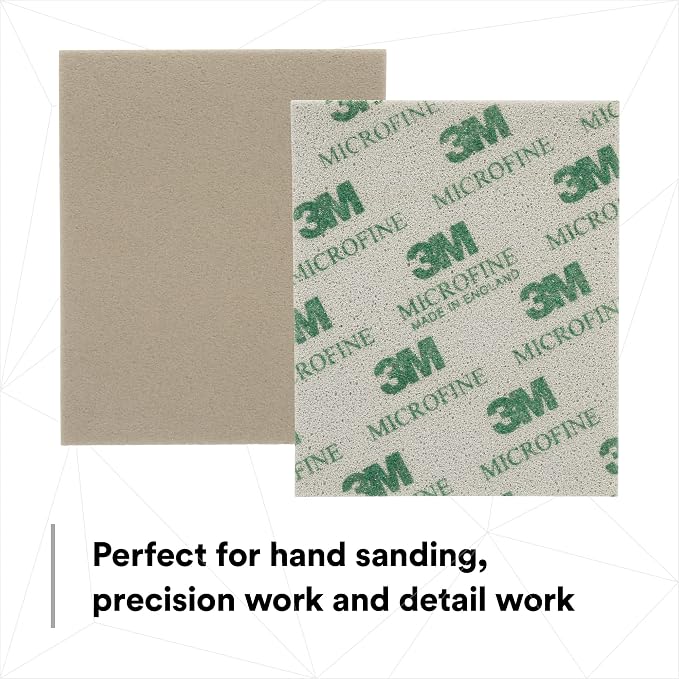 3M Softback Sanding Sponge 02600, 4 1/2 x 5 1/2 in, 20 Pack, Microfine Grit, Fast Cutting