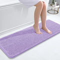 OLANLY Bathroom Runner Rugs 47x17, Soft Absorbent Chenille Bath Rugs, Rubber Backing Quick Dry, Machine Washable Long Bath Mats for Bathroom Floor, Tub and Shower, Home Decor Accessories, Lavender