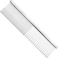 Chris Christensen 005 7.5 inch Fine/Coarse Long Tooth Greyhound-Style Butter Comb, Groom Like a Professional, Rounded Corners Prevent Friction and Breakage, Solid Brass Spin with Steel Teeth, Chrome