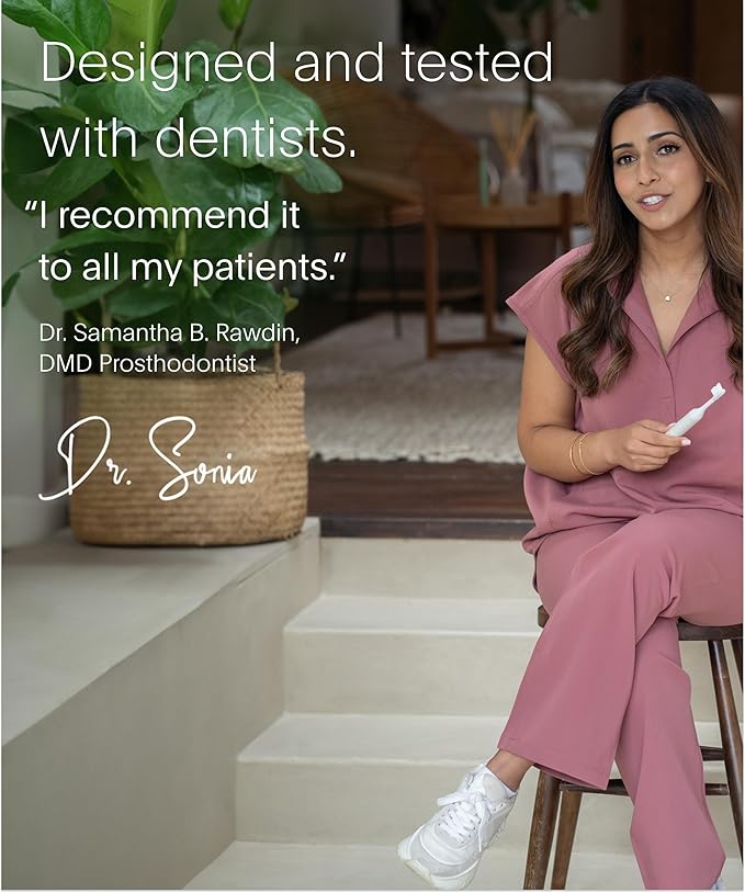 SURI Recyclable Plant-Based, Electric Toothbrush Heads - Long Lasting Replacement Heads | Compatible Only Sonic Electric Toothbrush - Sea Mist, Pack of 3