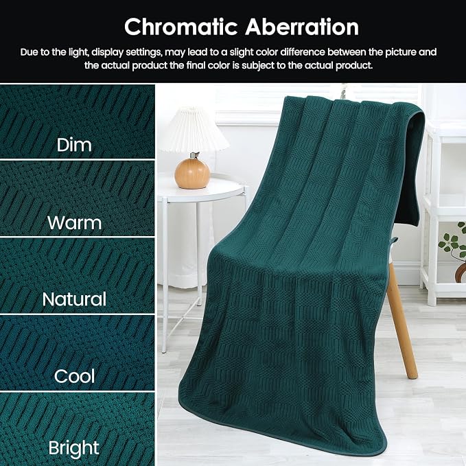 JML Microfiber Bath Towels, Teal, 30" x 60", Set of 2 | Hanging Hook, Lint Free, Oversized, Soft, Super Absorbent, Fast Drying, Use for Sport, Fitness, Yoga, Diamond Cross Grid