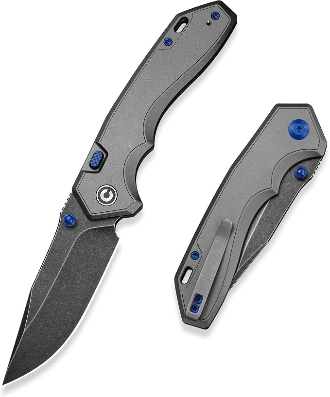 CIVIVI Elite Brova Folding Pocket Knife, 3.41" S35VN Blade, Top Liner Lock | Ergonomic Stylish Aluminum Handle, Reversible Clip, EDC Knife CE25093-1