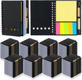 Qilery 100 Pack Lined Spiral Notebook Small Notepad and Pen Set Steno Pads Lined Notepad Black Pocket Notebook for Business Office School Supplies