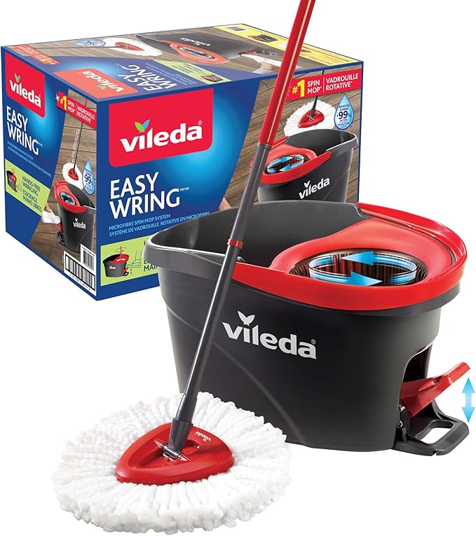 Vileda EasyWring Microfibre Spin Mop & Bucket Floor Cleaning System