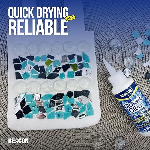 BEACON Mosaic Glue - Non-Toxic & Water Resistant, Ideal for All Tiles & Surfaces, 2-Ounce