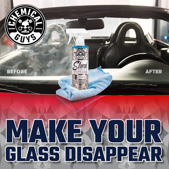 Chemical Guys CLD300 Streak Free Glass & Window Cleaner (Works on Glass, Windows, Mirrors, Navigation Screens & More; Car, Truck, SUV and Home Use), Ammonia Free & Safe on Tinted Windows, 128 fl oz