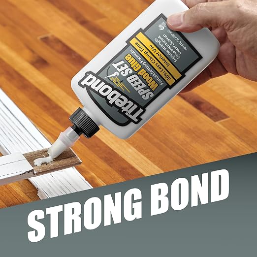 Titebond Speed Set Wood Glue 1 Gal. – Fast-Setting PVA Adhesive with 15-Minute Clamp Time – 4366