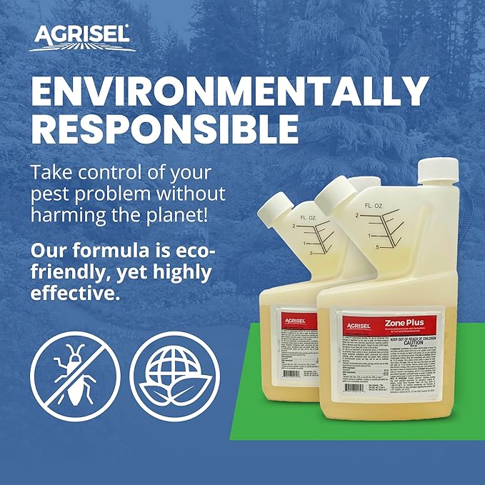 Agrisel Zone Plus Insect & Pest Control, Broad Spectrum, for Indoor & Outdoor, Effective Against 100 Pests, Eco-Friendly, 16 Ounce