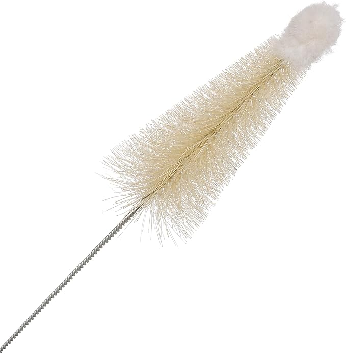 REDECKER Wool Tip Bottle Cleaning Brush Set with Pig Hair Bristles and Wire Handles, Set of 5, Various Sizes, Made in Germany - Bottle Cleaner Brush - Bottle Brush Soft Tip