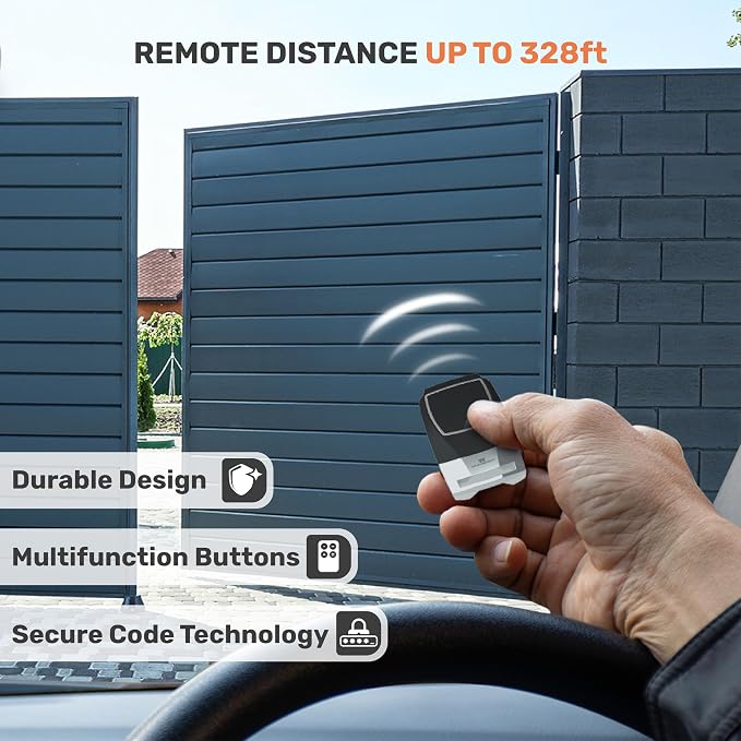 TMT Clifford 500 Premium Dual Automatic Gate Openers Up to 20ft and 1200lb Heavy Duty Swing Gate, Gate Opener with Remote Complete Kit, Electric Gate Opener for Driveway (App Compatible)