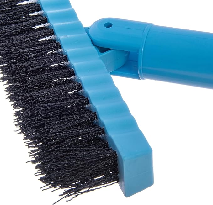 Carlisle Food Service Products Grout Line Brush with Swivel Head and Nylon Bristles for Cleaning Corners and Tile in Bathroom and Kitchen, 7.5", 12 Count, Black