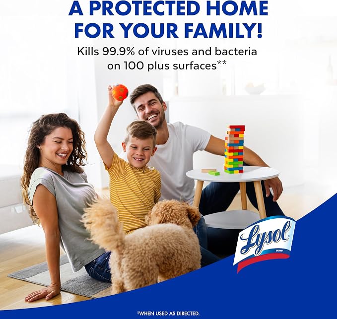 Lysol Disinfectant Spray, Household Essential Cleaning Supplies, Multi-Purpose Room Spray, Antibacterial Sanitizer Spray, Upholstery Deodorizer, Home and Bathroom, Crisp Linen,19 Fl Oz (Pack of 12)
