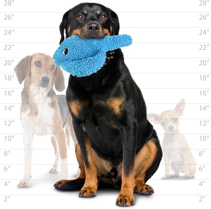 MIGHTY® 2 Pack Microfiber Medium Stingray Dog Toys | Ultra Durable Plush Toy with Multiple Layers & Reinforced Seams , Washable and Floats , Mighty® Construction