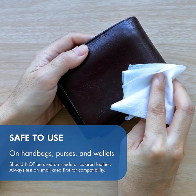 Diamond Wipes Pre-Moistened Shoe Shine Wipes, Streak-Free Shoe Cleaner Pack of 50 Individually Wrapped Wet Wipes - Use On Leather, Travel Essentials