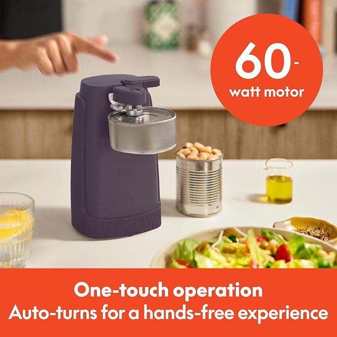 Electric Can Opener, Automatic One-Touch, Plum