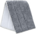 Superio Microfiber Dusting Pads, Refill for Miracle Mop Pad, Microfiber Mop Replacement Head with Velcro, 16 Inch Mop Refill for Flat, Spray Mop Set - Grey