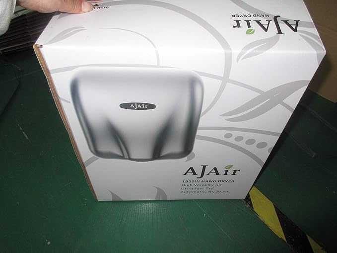AjAir® 2 Pack Heavy Duty Commercial 1800 Watts High Speed Automatic Hot Hand Dryer - Stainless Steel