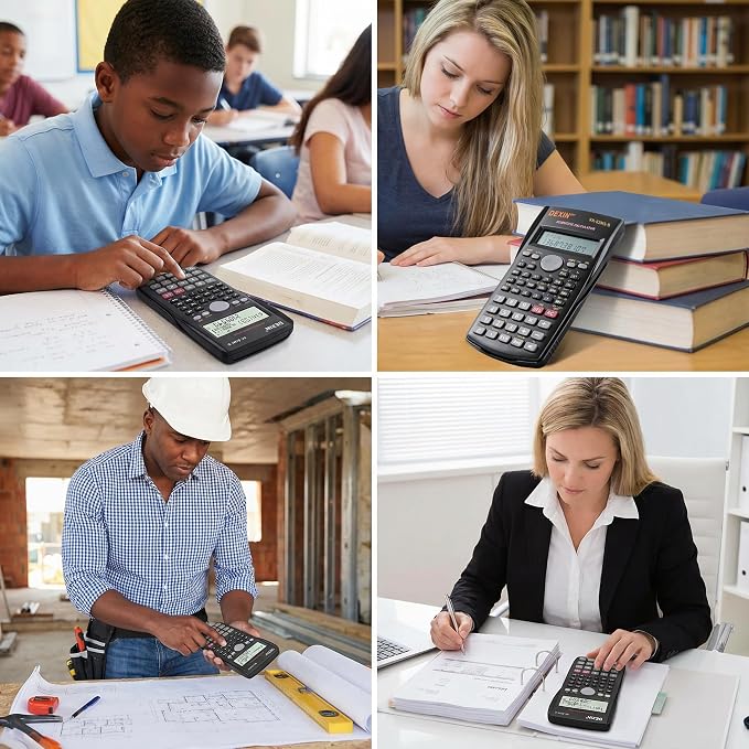 24 Pack Scientific Calculators, 2 Line Engineering Large Display Scientific Calculator Bulk Multi-Function Ideal for Student Teacher Algebra Chemistry Finance Construction Office School Business