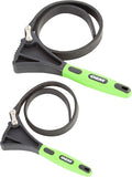 OEMTOOLS Rubber Strap Wrench Set, 2 Piece Adjustable Oil Filter Wrench for Pipes, Faucets, Jar Opener, Plumbing and Automotive Oil Filter Removal Tool