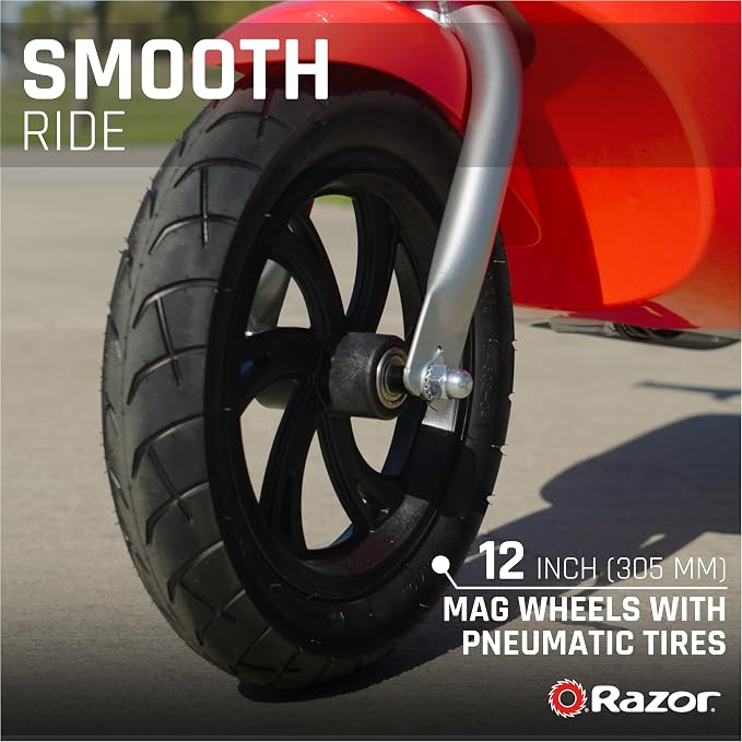 Razor Pocket Mod Classic Miniature Euro-Style Electric Scooter for Ages 8+, Vintage-Inspired Design, High/Low Speed Switch, Up to 80 Minutes Ride Time