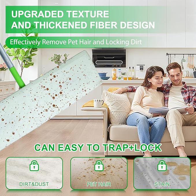 40 Count XL Wet Pads Refills for Swiffer Sweeper XL Mop, Disposable X-Large Wet Mopping Cloths, Extra Large Size Pads Refill for Multi-Surface Floor Cleaning (Mop not Included)