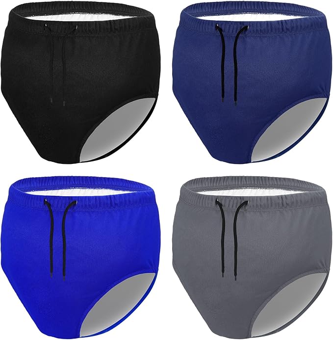 Cutecrop 4 Pcs Reusable Adult Swim Diapers Washable Cloth Diapers Leakproof Special Needs Swimwear for Incontinence Swimmers