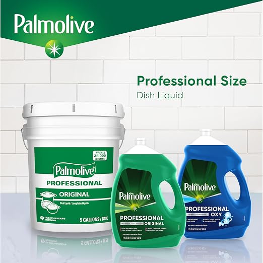 Palmolive Professional Dishwashing Liquid Dish Soap, Oxy Power Degreaser - 145 Fluid Ounce